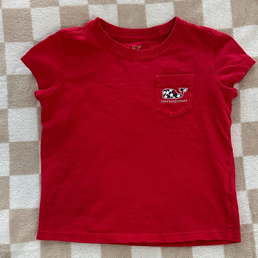 Vineyard Vines Kids Bright Red Tee